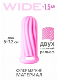 Розовый фаллоудлинитель Homme Wide - 11 см. - Lola Games - в Челябинске купить с доставкой