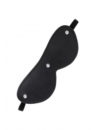 Черная кожаная маска Anonymo с мягким подкладом - ToyFa - купить с доставкой в Челябинске