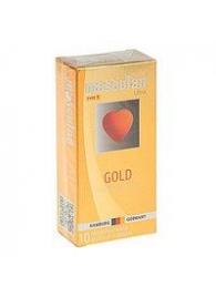 Презервативы Masculan Ultra Gold с золотым напылением и ароматом ванили - 10 шт. - Masculan - купить с доставкой в Челябинске