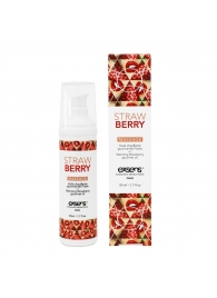 Разогревающее массажное масло  с ароматом клубники Gourmet Strawberry - 50 мл. - Exsens - купить с доставкой в Челябинске