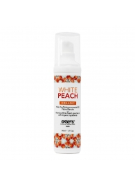 Разогревающее массажное масло Gourmet White Peach Organic с органическими ингредиентами - 50 мл. - Exsens - купить с доставкой в Челябинске