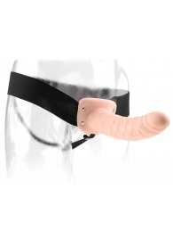 Полый страпон 8  Hollow Strap-On телесного цвета - 19 см. - Pipedream - купить с доставкой в Челябинске