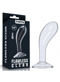 Прозрачный стимулятор простаты Flawless Clear Prostate Plug - 15 см. - Lovetoy - в Челябинске купить с доставкой