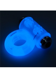 Голубое, светящееся в темноте эрекционное виброкольцо Lumino Play Vibrating Penis Ring - Lovetoy - в Челябинске купить с доставкой