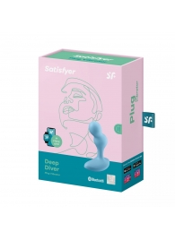 Голубой анальный вибростимулятор Deep Driver - 11,2 см. - Satisfyer - в Челябинске купить с доставкой