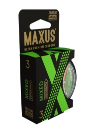 Презервативы в пластиковом кейсе MAXUS AIR Mixed - 3 шт. - Maxus - купить с доставкой в Челябинске