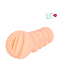 Телесный мастурбатор-вагина с комплектом эрекционных колец - Bior toys - в Челябинске купить с доставкой