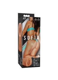 Мастурбатор-вагина цвета карамели Sofia с вибрацией - Blush Novelties - в Челябинске купить с доставкой