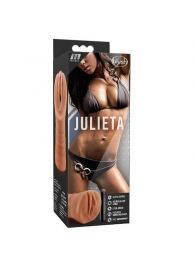 Мастурбатор-вагина цвета карамели Julieta с вибрацией - Blush Novelties - в Челябинске купить с доставкой