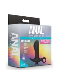Черный анальный вибратор Silicone Vibrating Prostate Massager 01 - 10,8 см. - Blush Novelties - в Челябинске купить с доставкой