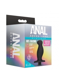 Черный анальный вибромассажёр Silicone Vibrating Prostate Massager 02 - 10,8 см. - Blush Novelties - в Челябинске купить с доставкой
