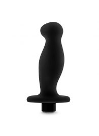 Черный анальный вибромассажёр Silicone Vibrating Prostate Massager 02 - 10,8 см. - Blush Novelties - в Челябинске купить с доставкой