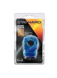 Голубое эрекционное виброкольцо Reusable 5 Function Cock Ring - Blush Novelties - в Челябинске купить с доставкой