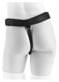 Страпон с телесной насадкой 7  Uncut with Strap on Harness - 18 см. - Pipedream - купить с доставкой в Челябинске