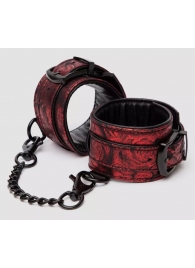 Красно-черные наручники Reversible Faux Leather Wrist Cuffs - Fifty Shades of Grey - купить с доставкой в Челябинске