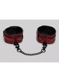 Красно-черные оковы Reversible Faux Leather Ankle Cuffs - Fifty Shades of Grey - купить с доставкой в Челябинске