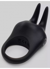 Черное эрекционное виброкольцо Sensation Rechargeable Vibrating Rabbit Love Ring - Fifty Shades of Grey - в Челябинске купить с доставкой