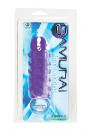 Закрытая фиолетовая насадка с пупырышками SAMURAI PENIS SLEEVE PURPLE - 14,5 см. - NMC - в Челябинске купить с доставкой