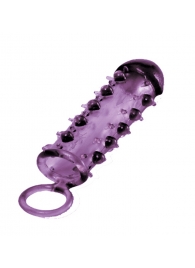 Закрытая фиолетовая насадка с пупырышками SAMURAI PENIS SLEEVE PURPLE - 14,5 см. - NMC - в Челябинске купить с доставкой