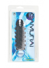 Дымчатая стимулирующая насадка с закрытой головкой SAMURAI PENIS SLEEVE BLACK - 14,5 см. - NMC - в Челябинске купить с доставкой