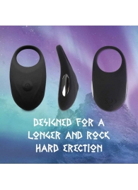 Черное эрекционное виброкольцо Thor Cockring - FeelzToys - в Челябинске купить с доставкой