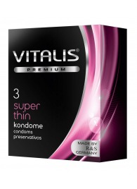 Ультратонкие презервативы VITALIS PREMIUM super thin - 3 шт. - Vitalis - купить с доставкой в Челябинске