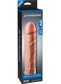 Телесная насадка Fantasy X-tensions Perfect 2  Extension - 20,3 см. - Pipedream - в Челябинске купить с доставкой