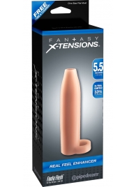 Насадка-расширитель с кольцом для подхвата мошонки Real Feel Enhancer - 14 см. - Pipedream - в Челябинске купить с доставкой