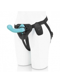Голубая изогнутая насадка 6in Remote Control Ripple P-Spot G-Spot на черных трусиках - 16 см. - Pegasus - купить с доставкой в Челябинске