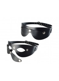 Черная кожаная маска  Новичок - Sitabella - купить с доставкой в Челябинске