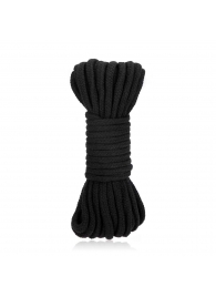 Черная хлопковая веревка для связывания Bondage Rope - 10 м. - Lux Fetish - купить с доставкой в Челябинске