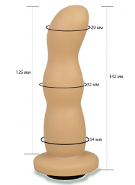 Телесная рельефная насадка Harness - 14,2 см. - LOVETOY (А-Полимер) - купить с доставкой в Челябинске