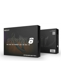 Черный вибромассажер простаты Nexus Simul8 Stroker Edition с кольцами для пениса и мошонки - Nexus Range - в Челябинске купить с доставкой