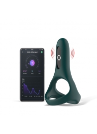 Изумрудное виброкольцо Magic Motion Rise с подхватом мошонки - Magic Motion - в Челябинске купить с доставкой