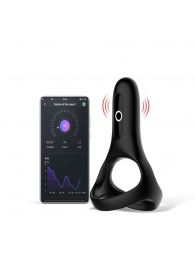 Черное виброкольцо Magic Motion Rise с подхватом мошонки - Magic Motion - в Челябинске купить с доставкой