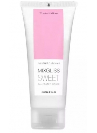 Смазка на водной основе Mixgliss Sweet с ароматом бабл-гам - 70 мл. - Mixgliss - купить с доставкой в Челябинске