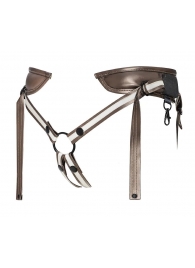 Бронзовый пояс для насадок Desirous Harness - Strap-on-me - купить с доставкой в Челябинске