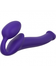Фиолетовый безремневой страпон Silicone Bendable Strap-On - size S - Strap-on-me - купить с доставкой в Челябинске