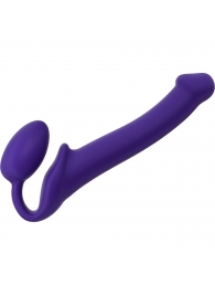 Фиолетовый безремневой страпон Silicone Bendable Strap-On - size M - Strap-on-me - купить с доставкой в Челябинске