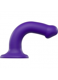 Фиолетовый фаллоимитатор-насадка Strap-On-Me Dildo Dual Density size M - 18 см. - Strap-on-me - купить с доставкой в Челябинске