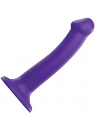 Фиолетовый фаллоимитатор-насадка Strap-On-Me Dildo Dual Density size M - 18 см. - Strap-on-me - купить с доставкой в Челябинске