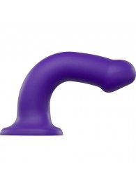 Фиолетовый фаллоимитатор-насадка Strap-On-Me Dildo Dual Density size L - 19 см. - Strap-on-me - купить с доставкой в Челябинске