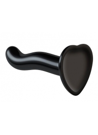 Черный фаллоимитатор-насадка Strap-On-Me P G spot Dildo size S - 16,4 см. - Strap-on-me - купить с доставкой в Челябинске