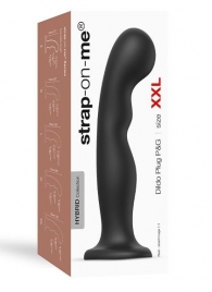 Черная насадка Strap-On-Me Dildo Plug P G size XXL - Strap-on-me - купить с доставкой в Челябинске