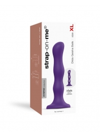 Фиолетовая насадка Strap-On-Me Dildo Geisha Balls size XL - Strap-on-me - купить с доставкой в Челябинске