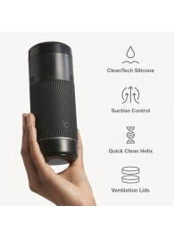 Черный мастурбатор с контролем всасывания Arcwave Pow Stroker - Arcwave - в Челябинске купить с доставкой