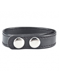 Кольцо на пенис SNAP COCK RING из искусственной кожи на клепках - BlueLine - в Челябинске купить с доставкой
