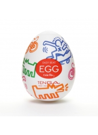 Мастурбатор-яйцо Keith Haring EGG STREET - Tenga - в Челябинске купить с доставкой