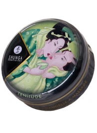 Массажная свеча Exotic Green Tea с ароматом зелёного чая - 30 мл. - Shunga - купить с доставкой в Челябинске
