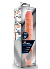 Телесная насадка на пенис 9 Inch Cock Sheath Extender - 22,2 см. - Blush Novelties - в Челябинске купить с доставкой